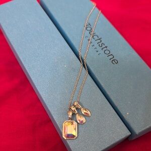 Touchstone Crystal Silver Necklace with Dazzling Charms